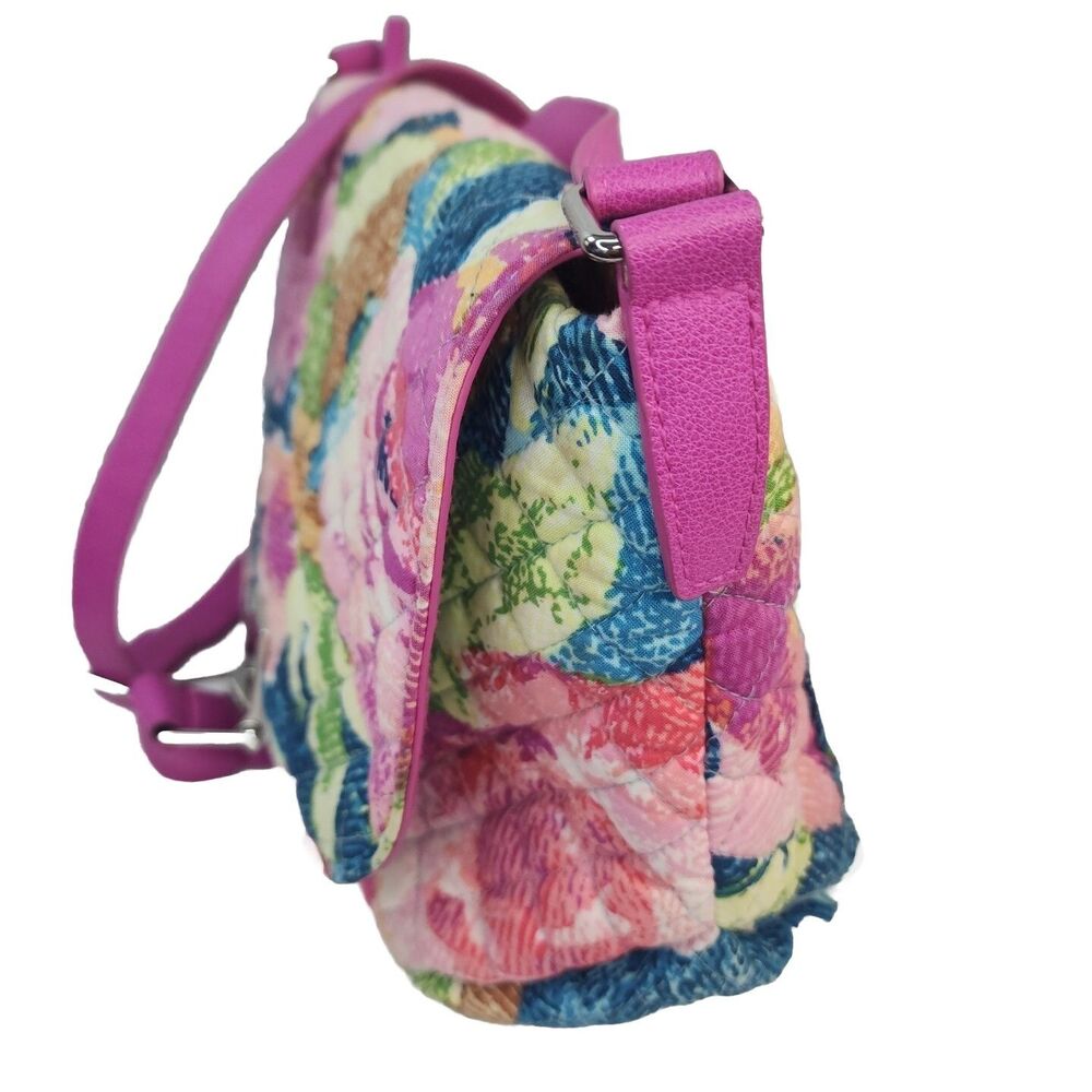 Vera Bradley Pink Crossbody Purse Bag Multicolor Carson Superbloom Pattern RFID - Picture 5 of 13